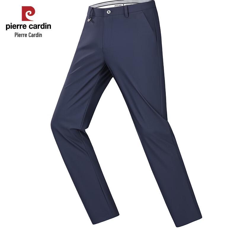Pierre Cardin Мужские нейлоновые деловые повседневные прямые брюки из ледяного шелка