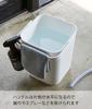 Yamazaki Tower Bucket with x x with Storage 4208 Lid, 12L, White, Approx. W27.5 D26.5 H28cm, Square, Handle, Box,