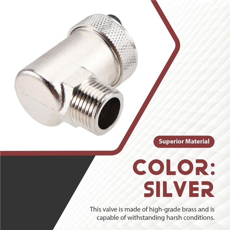 A84E-Automatic Quick Bleeder For Water Heating HVAC System External Thread Pressure Relief Valve Quick Bleeder Valve
