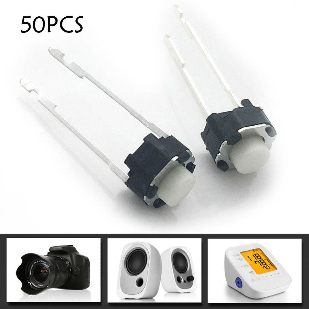 50PCS Professional Push Button Vertical Self-reset Tactile Micro Switch Tact Switch Power Switch