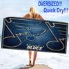 St. Louis Blues Print Beach Towel, Large Soft Quick Dry Towel for Beach Camping Swimming