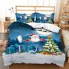 3D Santa Claus Bedding Set New Year Duvet Cover 2/3 Christmas Bedding AU210 * 210 Full Size Christmas Atmosphere Decoration