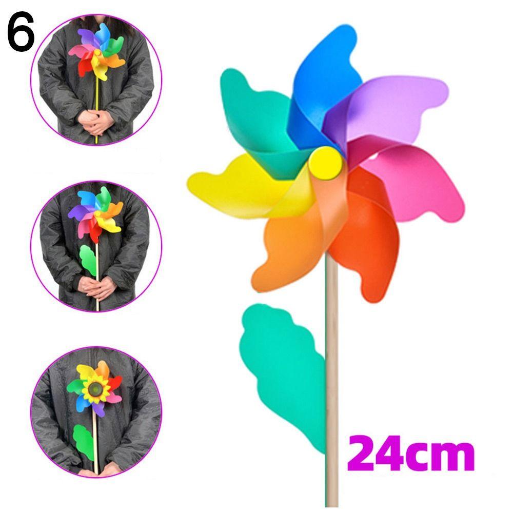 Игрушки Красочные Подсолнухи Ветряные мельницы DIY Ветряные вертушки Макет Игрушки Пластиковые Ветряные вертушки