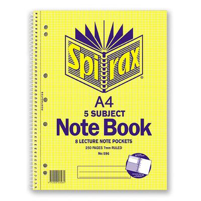 Spirax 596 A4 Тематический блокнот (Пакет из 5)