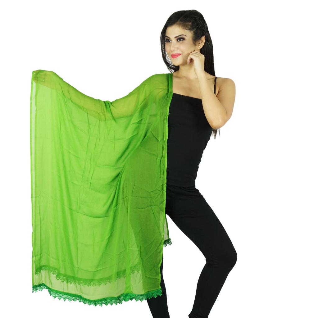 Повязка на шею Длинный палантин из смеси шифона Dupatta Женская одежда Индийские шарфы Chunni