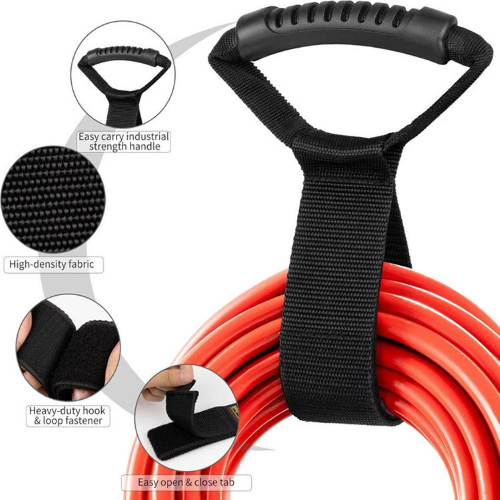 Portable Heavy-Duty Hook Storage Straps Wire Harness Device Cable Storage Storage Tape Suitable for Garden Hose Cables Storage