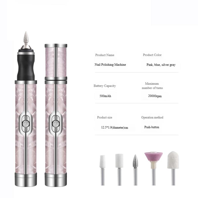 Electric Nail File Machine, Rechargeable Portable Manicure Kit for Home Use, Nail Polish Removal & Shaping