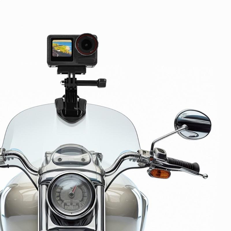 Motorcycle Windshield Mount Clip for Action 5 Front Windscreen Mounting Bracket Stand Holder 180 Degree Rotating