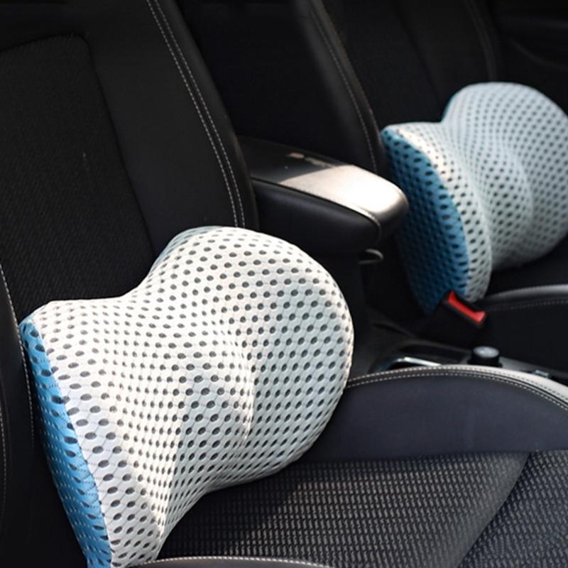 Подушка для поддержки спины для офисных и автомобильных сидений, 3D-изогнутые поясничные подушки со съемной моющейся наволочкой для повышенного комфорта