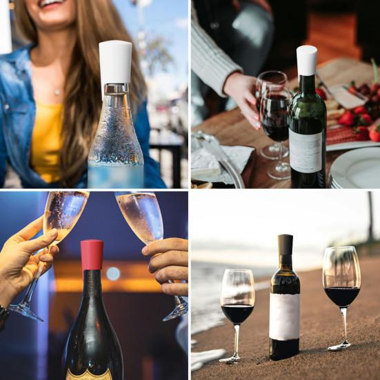 Многоразовая силиконовая пробка для винных бутылок, герметичная, для вина, шампанского, виски и пива. Пищевая силиконовая пробка для вина.