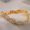 Fashion Women's Gold Silver Plated Clear Crystal Chain Bracelet Bangle Jewelry