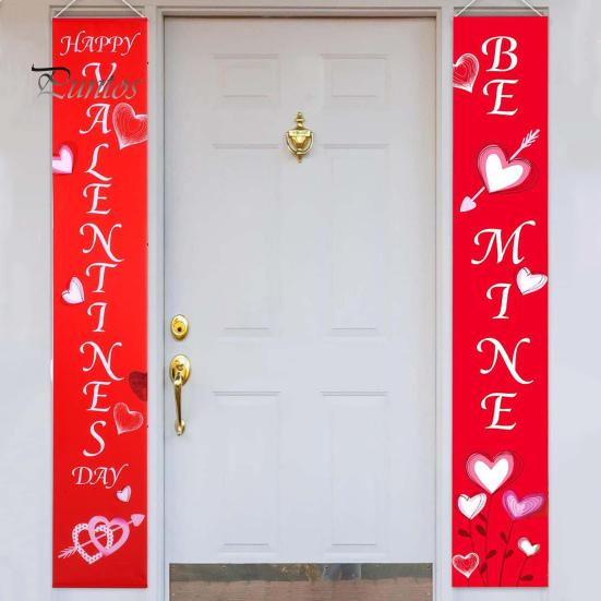 1 пара приветственных знаков на День святого Валентина, привлекательная подвесная вывеска для крыльца для праздничного наружного украшения