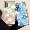 Black Soft Back Luxury Phone Case For Samsung Galaxy A33 A32 A21s A53 A22 A71 A31 A51 A13 A23 A72 A52 A11 Lovely Flower Cover