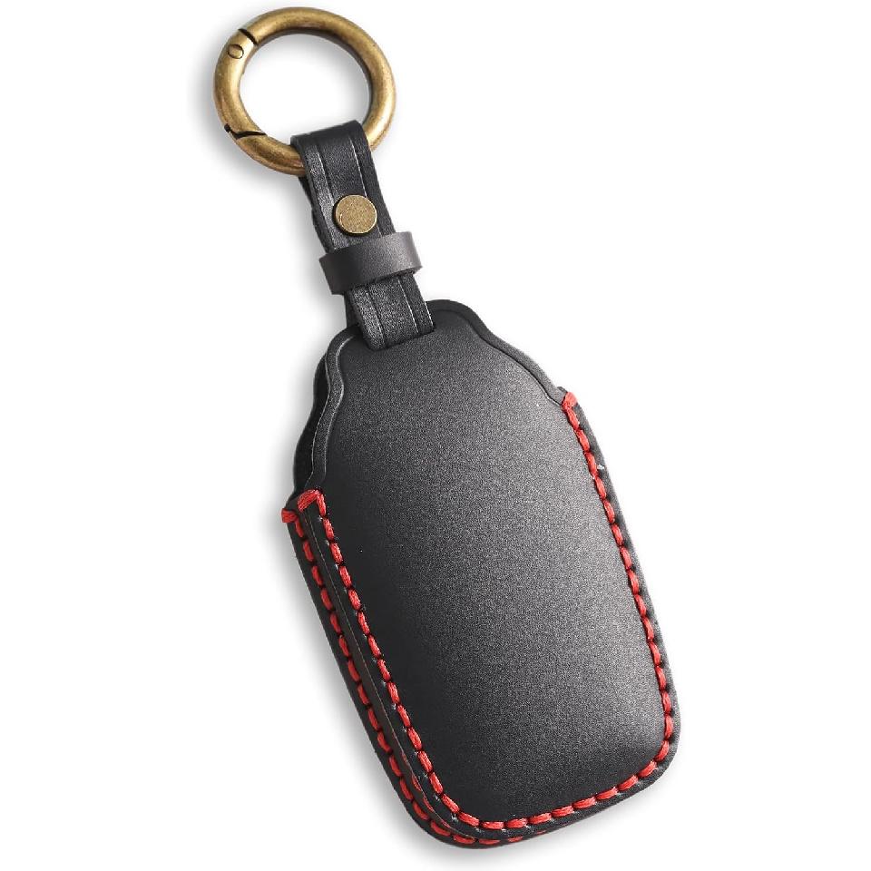 Genuine Leather Key Fob Cover for Toyota Camry 4Runner Tacoma 2025, for Toyota Tundra Venza Sequoia Mirai Land Cruiser 2021-2025, for Subaru Solterra
