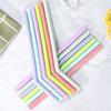 6Pcs Reusable Food Grade Silicone Straws Straight Bent Multicolor Drinking Straw For Children'S Party Bar Accessories
