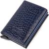 Men's Tri-fold Automatic Cardholder Made of Genuine Leather with Crocodile Effect CANPELLINI 21935 Blue