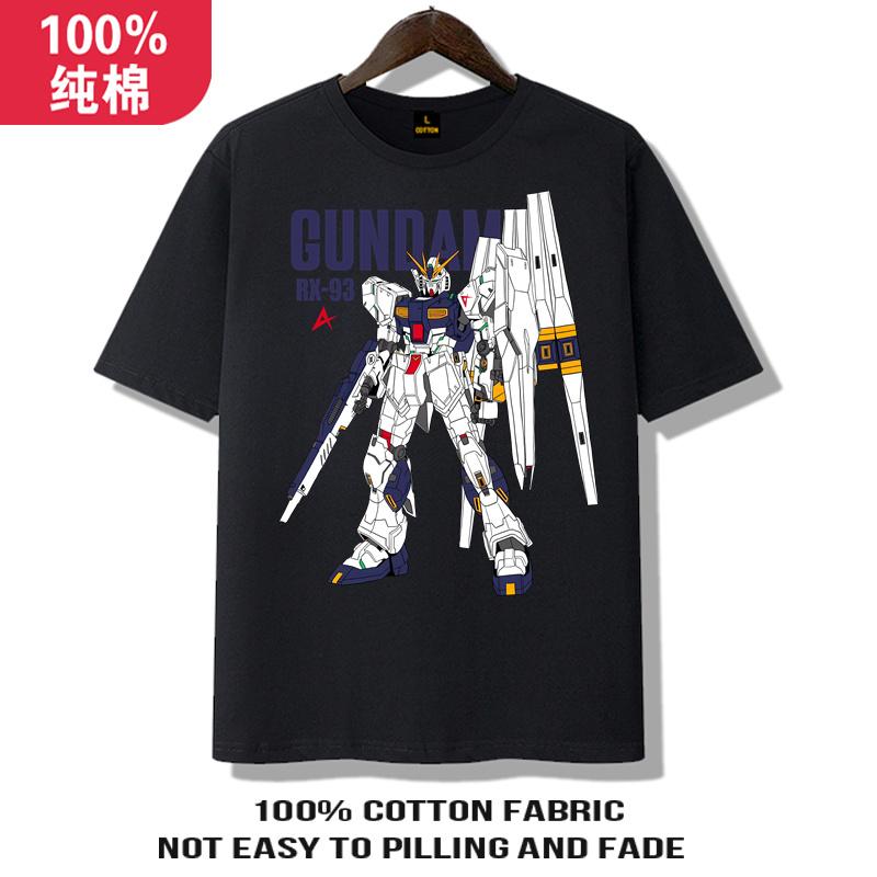 Одежда Gundam Мужская 2025 Лето Новая Хлопок Детская Машина Меха Мобильный Солдат Gundam Футболка с коротким рукавом