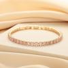 Fashion 4mm Zircon Bracelet, Pink and White
