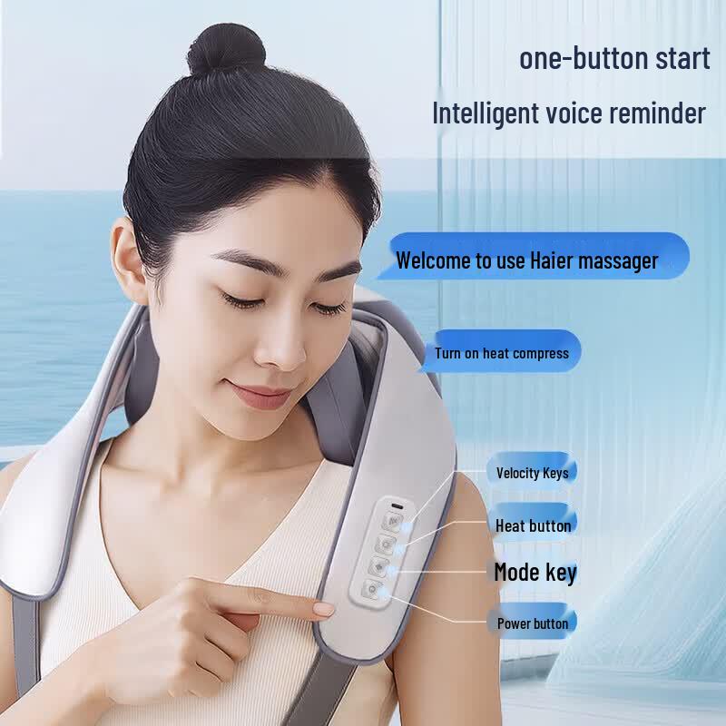HAIER Массажная подушка для поясницы и спины 6D с функцией разминания, штепсель CN (адаптер в комплекте)
