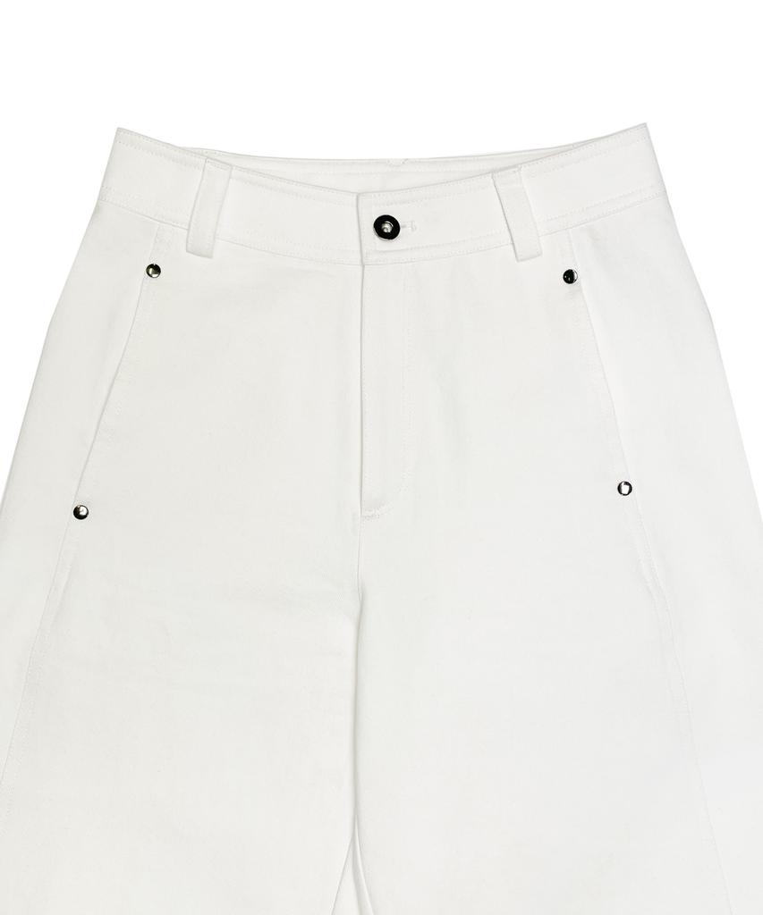 BRILLEMONTHS Straight Cotton Pants [Off-White]