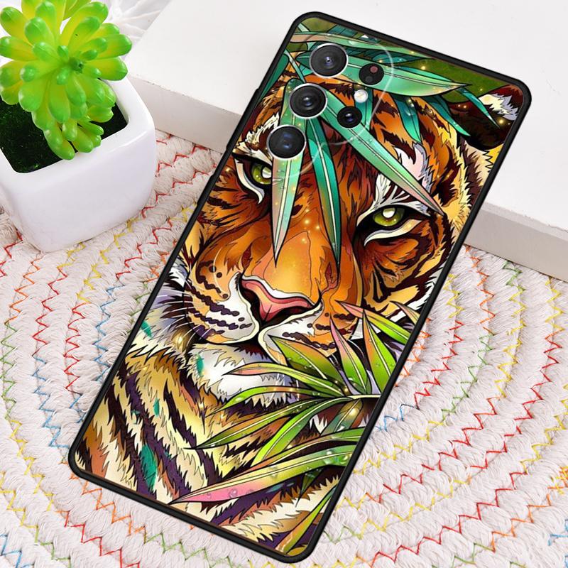 Роскошный силиконовый чехол для телефона с принтом тигра и леопарда для Samsung Galaxy note 10 pro S26 S25 S24 S23 S22 S21 Plus S25Ultra Capa Cover