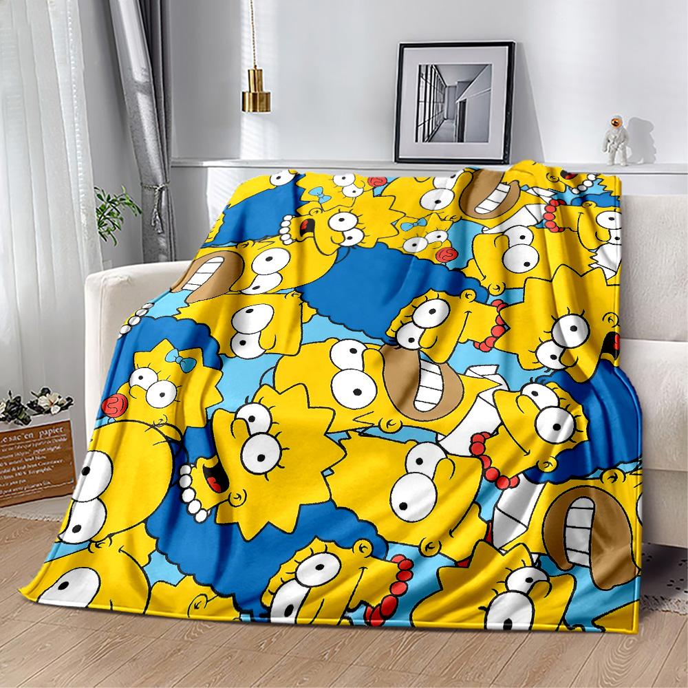 Simpsons Family Adventure Blankets are suitable for living rooms,making them an ideal choice for outdoor travel and gifts.