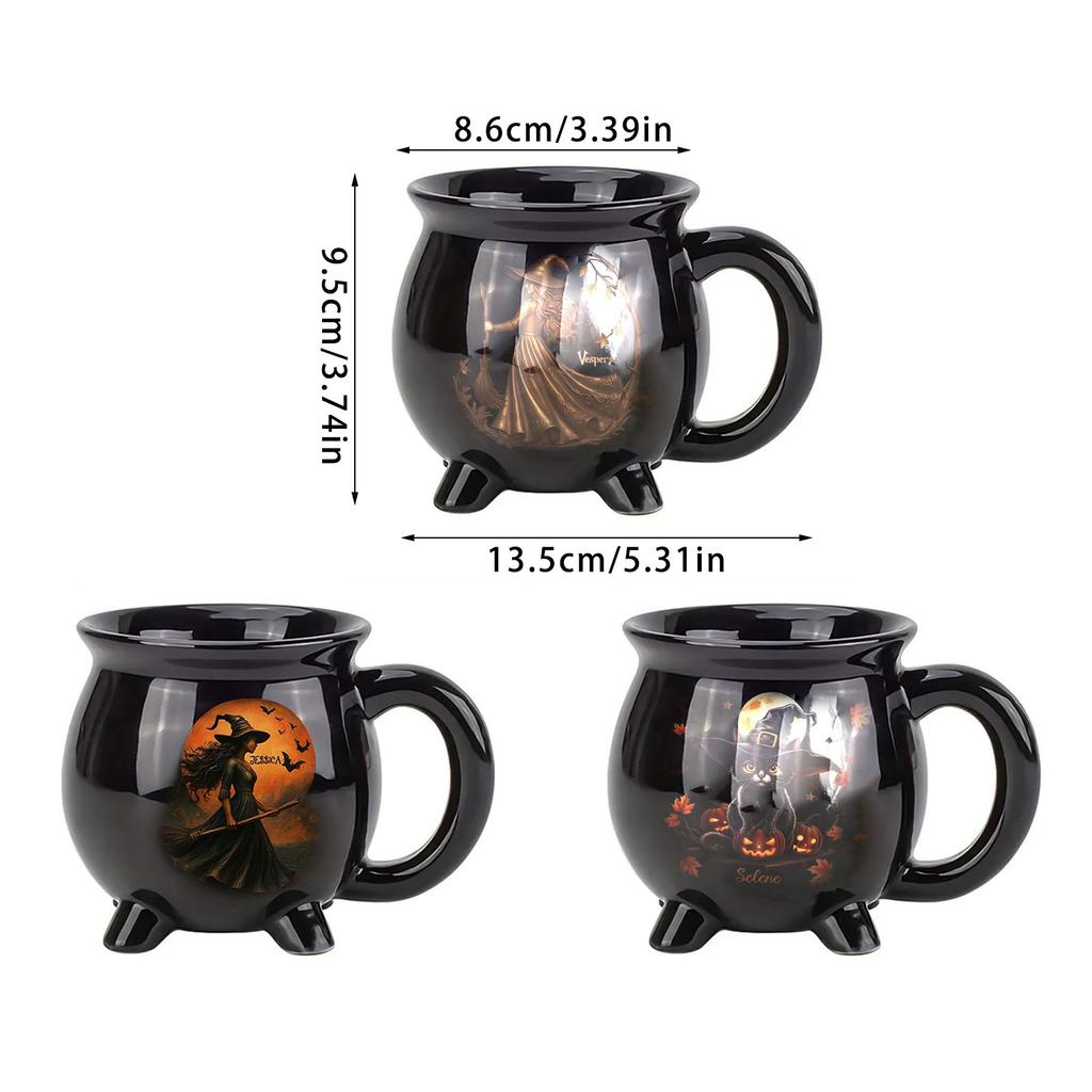 Кружка Котел Ведьмы на Хэллоуин Смола Креативная Кофейная Чашка для Горячих Напитков Креативная Кухонная Посуда для Напитков В Подарок