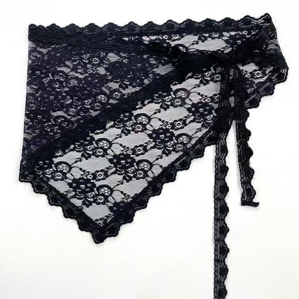 Trendy Lace Half Skirt Y2K Korean Spring Headscarf Lace Trim Apron Skirt Accessories