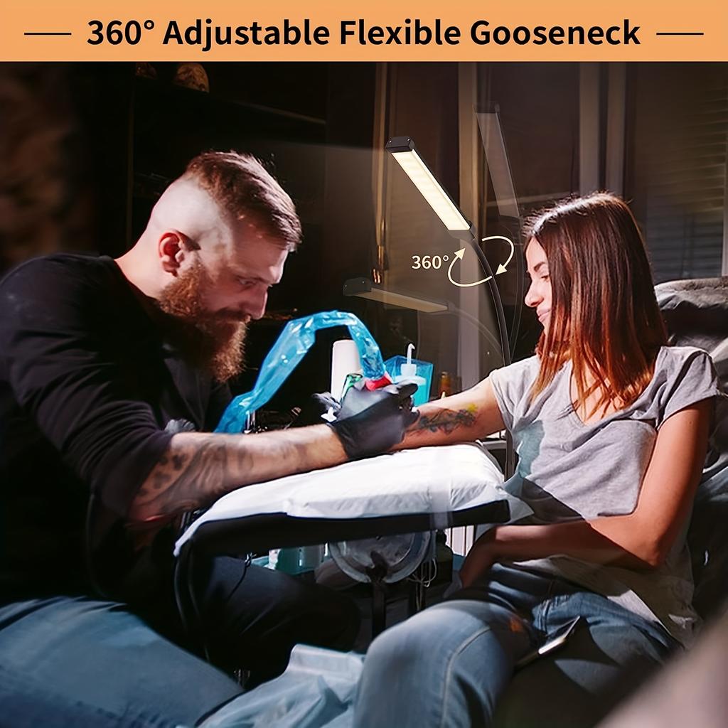 1pc Gooseneck Floor Lamp, Color Temperature, Brightness Adjustable, for Family Room Reading and Makeup