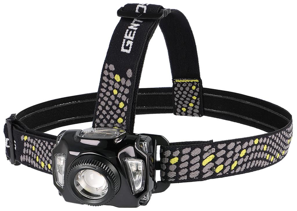 GENTOS Axley LED Headlamp Lumens Brightness 3 Hours of Operational Lighting Dustproof Uses 3 AAA Batteries or a Rechargeable Battery AR-243HD [500 / /
