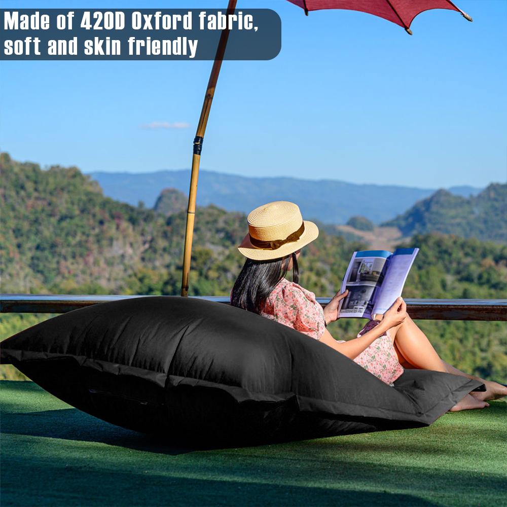 1 шт. Большой водонепроницаемый чехол для кресла-мешка Мягкий чехол для кресла-мешка 140X100 см без наполнителя Чехол для ленивого кресла для дома сада гостиной