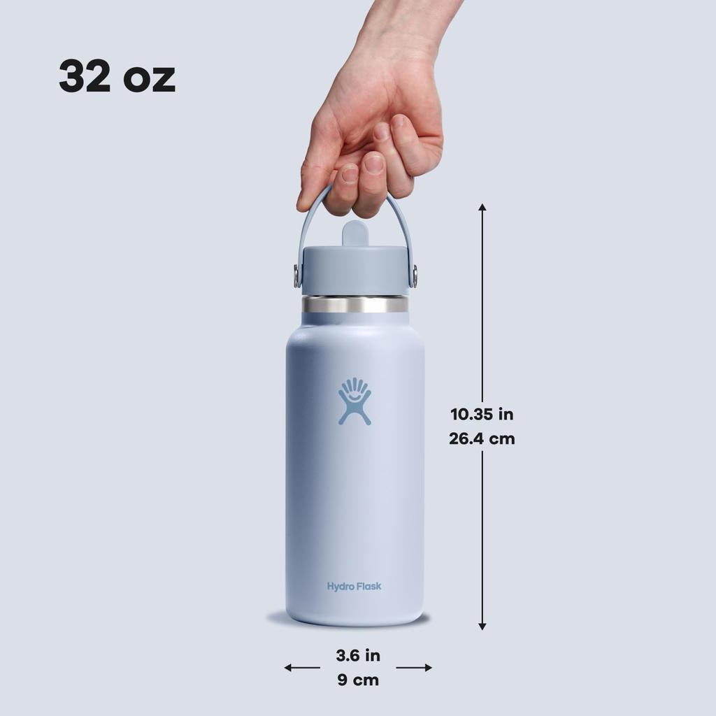 Stainless Steel Bottle Wide Mouth Flex Straw Wide Mouth Flex Straw 32oz 946ml Surf Thermal Insulated Water Bottle Japanese (Authentic Product)