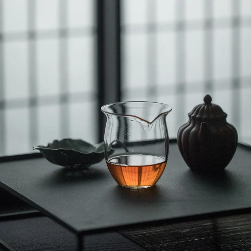 Japanese Style Glass Fair Cup Handmade Kung Fu Tea Pitcher Fair Mug Chahai Tea Cup Set Accessories Teaware