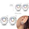 925 Sterling Silver Hoops Earrings Hypoallergenic Hoops Earrings with Zirconia Fashion High Quality Jewelry for Women Girls