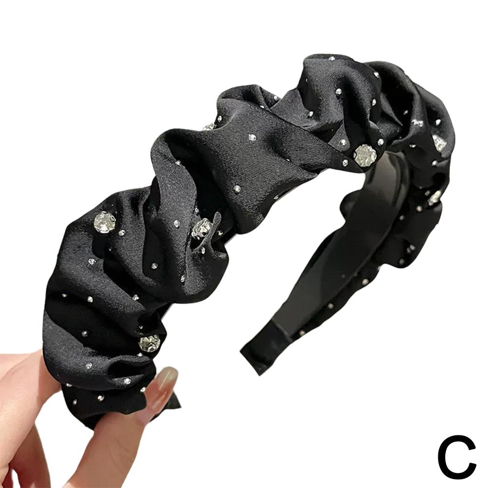 Роскошные ободки для волос со стразами для женщин, однотонные модные ободки для волос, обручи, ободки Ha K2P6