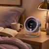 USB Rechargeable Desktop Fan with Digital Display - Small Desk Fan for Home Bedroom, 3 Speeds, Timer