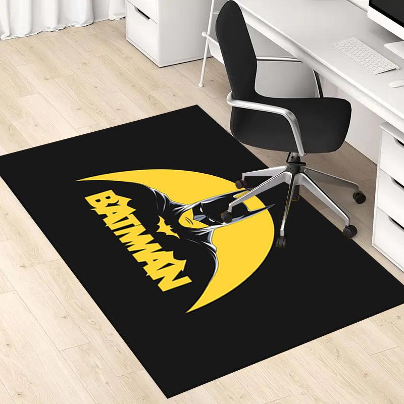 1pc Office Carpet Chair Mats Batman Logo Minimalist Design Perfect for Office Chairs, Living Rooms, Or Bedrooms,Polyester Carpet.HDT217