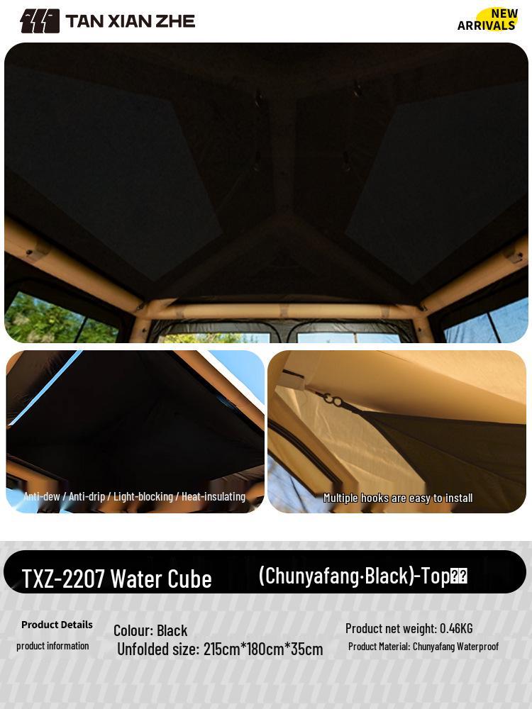 Автоматическая надувная палатка Explorer Water Cube - Водонепроницаемое снаряжение для кемпинга на открытом воздухе с креплением к задней части автомобиля