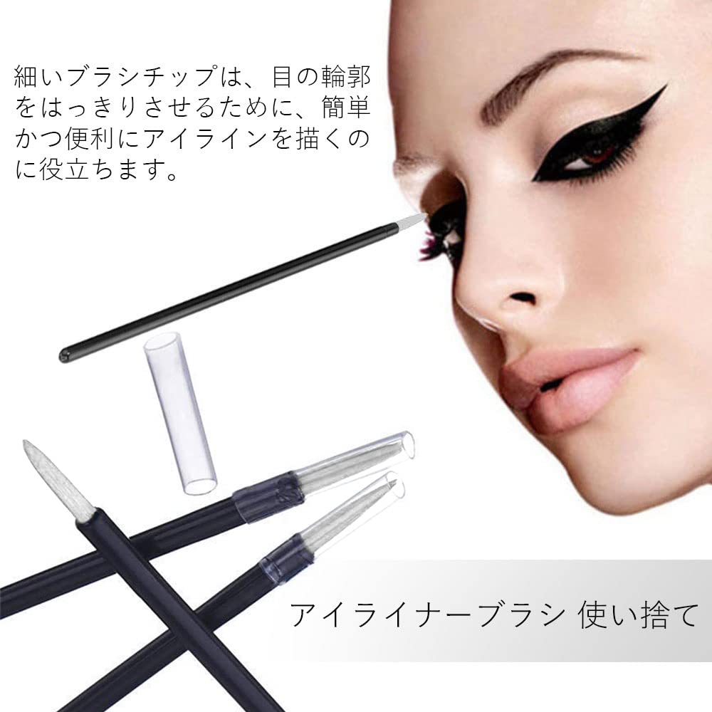 Набор из 50 одноразовых подводок для глаз, подводка для глаз, макияж для ресниц и бровей, макияж для глаз, кисточки для ногтей, кисти, кисти, кисти, инструменты, дорожные, портативные,