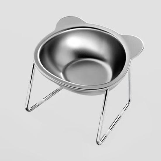 Приподнятые миски для кошек 5 дюймов шириной миска для кошачьей еды из нержавеющей стали приподнятая наклонная под углом 15 градусов миска для еды и воды для домашних кошек маленьких собак для защиты позвоночника