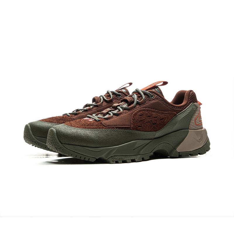 Кроссовки Li Ning CF Outdoor Hiking Shoes V2 с водонепроницаемым отскоком и амортизацией, прочные, низкие, мужские, коричневые, AHCU039-2