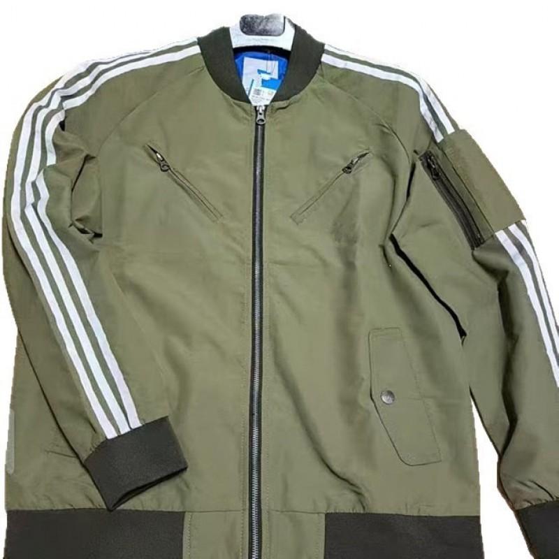 Mens Oversized Embroidered Bomber Jacket Casual Fall Workwear Baseball Collar Coat