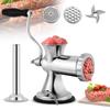 Hanchen Manual Suction Can Stuff Meat Stainless Easy To Improved Tabletop Mincer Mincer, Cup/Bracket Fixed, Intestines, 6mm/8mm Plate, Chopping,