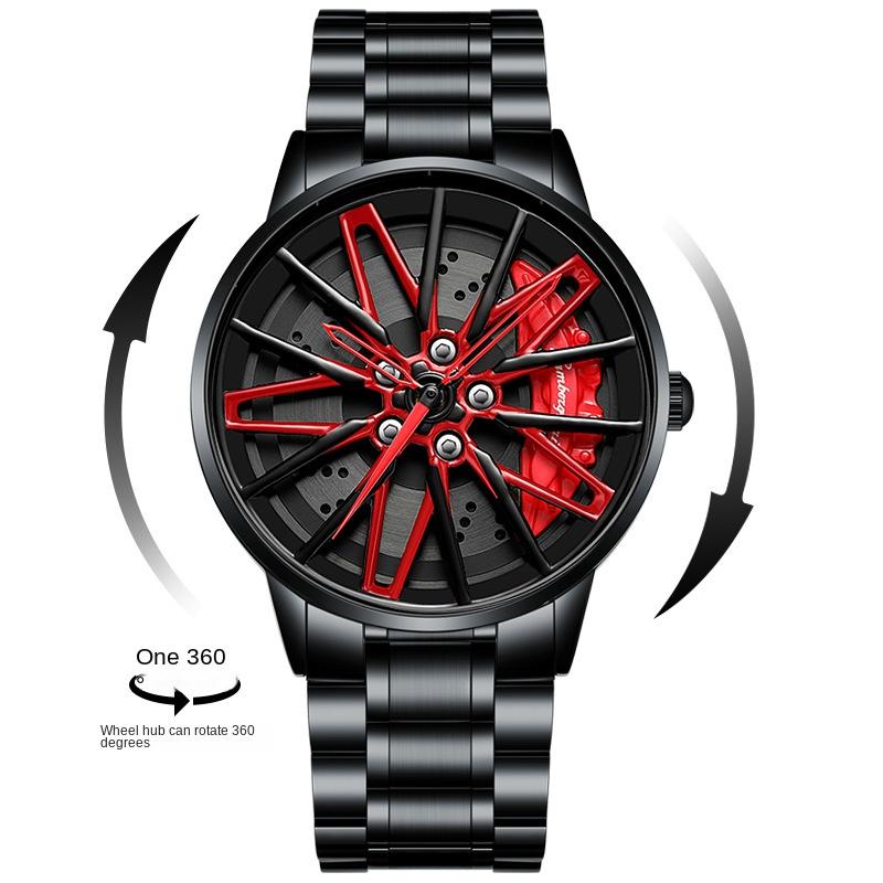 Модифицированные часы SVJ с поворотным концентратором, трехмерные полые автомобильные кованые мужские часы Gini, кварцевые часы