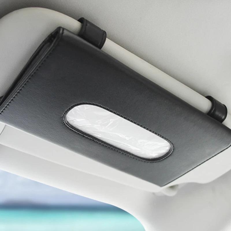 Universal Car Sun Visor Tissue Box Holder Portable Auto Paper Towel Storage Organizer for Travel and Rides