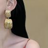 Клипсы для ушей без отверстий для ушей квадратные полосатые преувеличенные серьги ретро роскошные модные клипсы для ушей