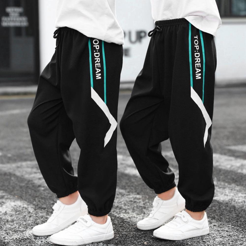 Детские брюки Sprots для мальчиков, повседневные длинные брюки на шнуровке со шнуровкой