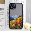 Чехол для телефона "Горная лесная деревня" для IPhone 13 12 Mini 16 15 11 14 Pro Max 7 8 Plus SE X XS Ударопрочный чехол Пейзаж с подсолнухами
