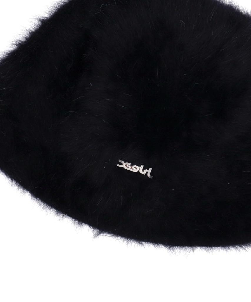 [X-girl] ШАПКА ИЗ ПУШИСТОЙ ПРЯЖИ для женщин, ЧЕРНАЯ