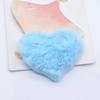 12Pcs 60*50mm Padded Plush Furry Heart Applique DIY Crafts Patches Flatback Scrapbooking Ornament Accessorie